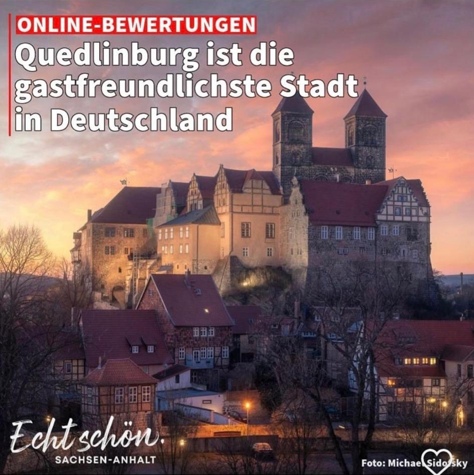 100 Qm Ferienwohnung Am Heiligen Brunnen Quedlinburg Bagian luar foto